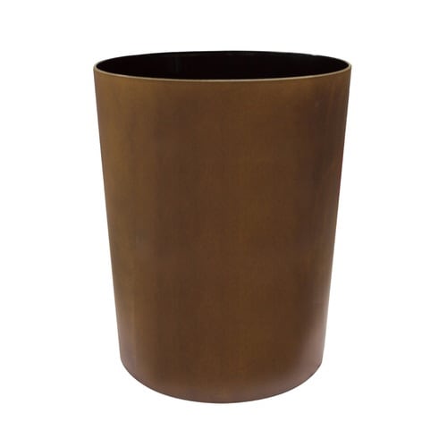 ゴミ箱 7L MOKU 丸 木目調 ダーク