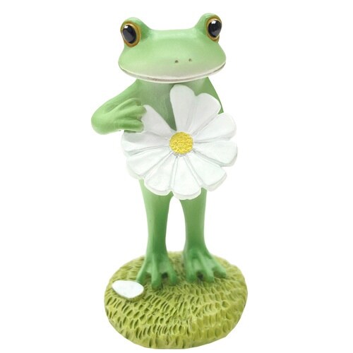 コポー 花占いの結果は? カエル 置物