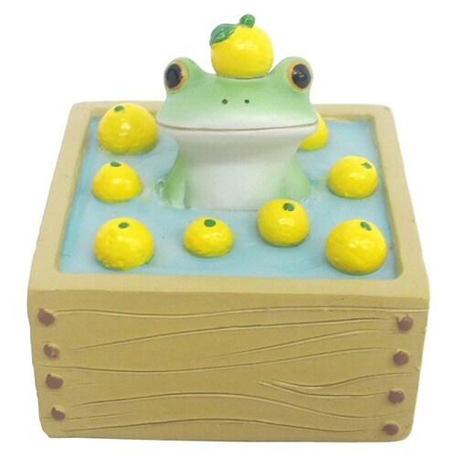 コポー ゆず湯であったか カエル 置物