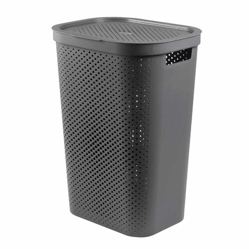 ランドリーバスケット CURVER ダークグレー