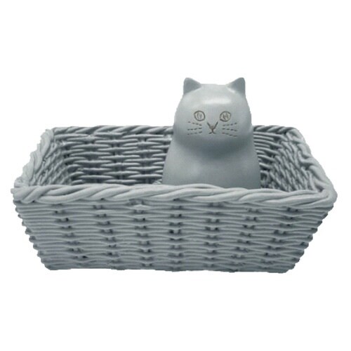 ペンスタンド にゃふにゃふ レジン グレー