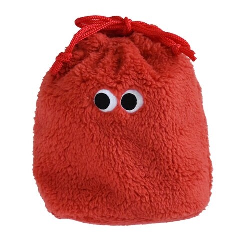 巾着 ポーチ イロイロオメメ 巾着ポーチ レッド