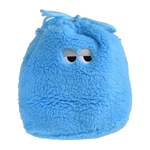 巾着 ポーチ イロイロオメメ 巾着ポーチ ブルー