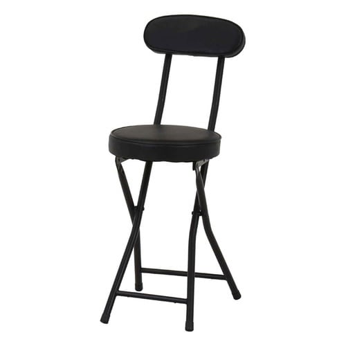 折りたたみ椅子 座面高50cm ブラック