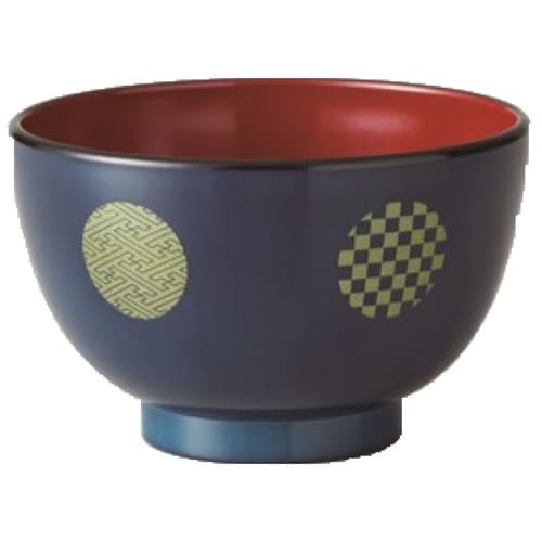 汁椀 350ml 吉祥紋様 藍