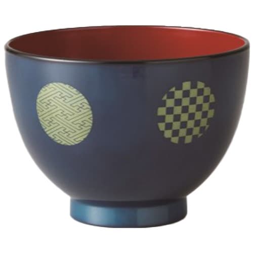 どんぶり 500ml 吉祥紋様 藍