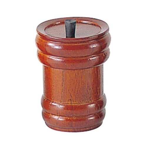 七味入れ 樽型 茶 大