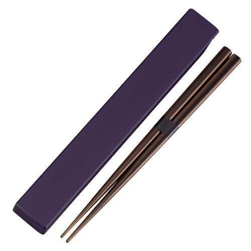 箸箱セット 日本伝統色 箸箱&抗菌箸 茄子紺