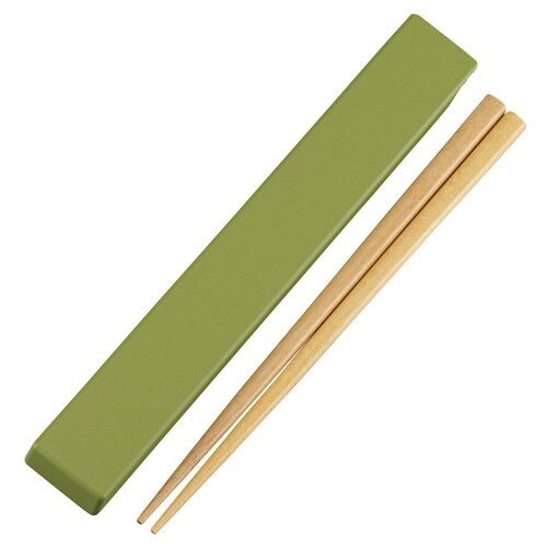 箸箱セット やさしい彩り箸箱&抗菌箸 ウグイス