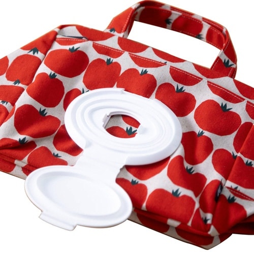 ポーチ ママポーチ 北欧小花 レッド