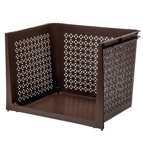 ラック ラコン 積み重ねラック 深型 ブラウン