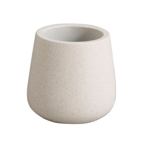 植木鉢 モノクローム エッグポット S ホワイト