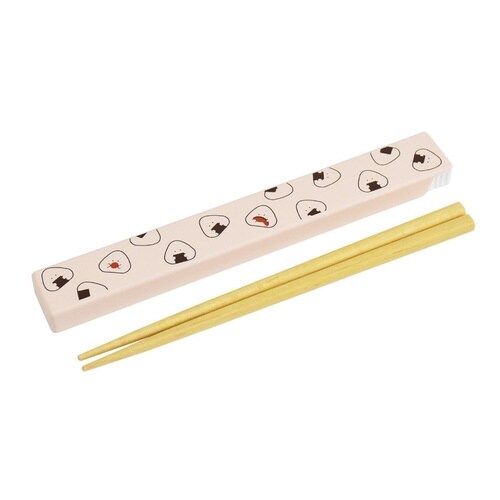 箸箱セット ぎゅっとおにぎりさん 抗菌箸 ピンク