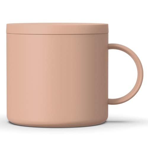 マグカップ 300ml 蓋付き グレイッシュピンク