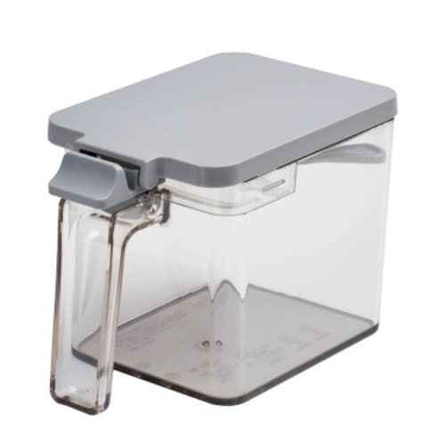 調味料ポット 700ml プッシュ式 密閉 グレー