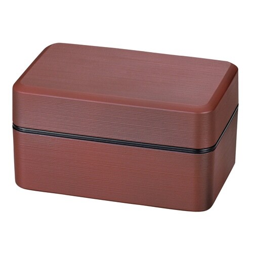 弁当箱 750ml 2段 大和千筋弁当 銀朱 銀朱