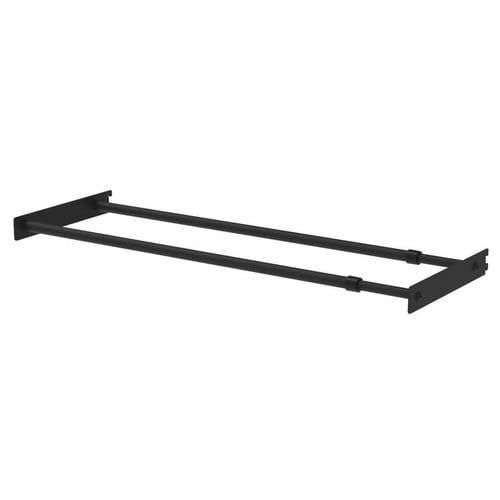 ハンガー 伸縮ハンガーバー 70cm ブラック