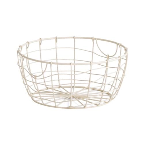 かご スウェル ラウンドバスケット L アイボリー