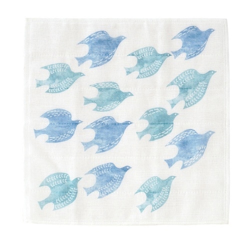 ふきん ハッピーモチーフ 青い鳥