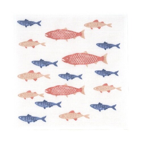 ふきん ハッピーモチーフ サカナ