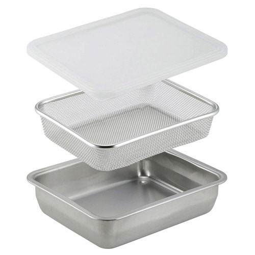 ザルバット3点セット ワイド深型 角ザル 角バット