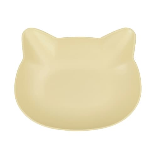 抗菌プレート 小皿 catte ねこ イエロー
