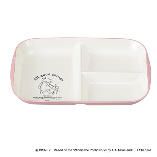 ランチプレート Pooh Bee 抗菌 ピンク