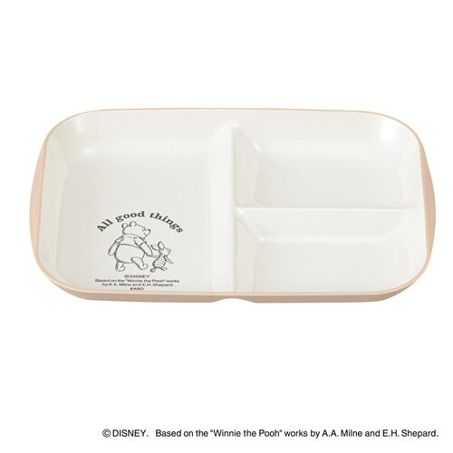 ランチプレート Pooh Bee 抗菌 グレージュ