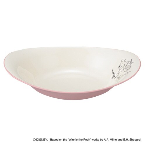 カレーパスタ皿 Pooh Bee 抗菌 ピンク