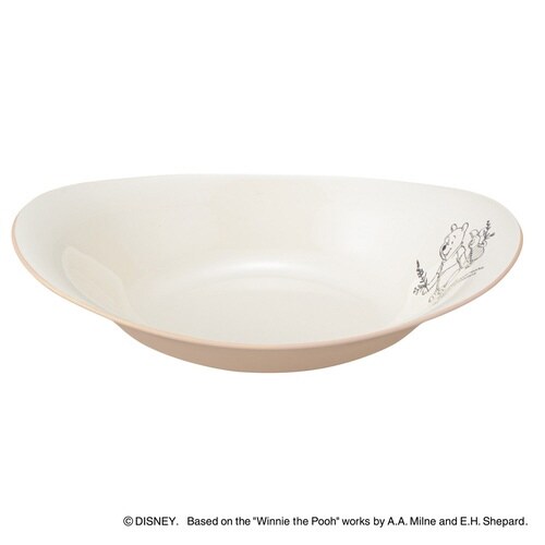 カレーパスタ皿 Pooh Bee 抗菌 グレージュ