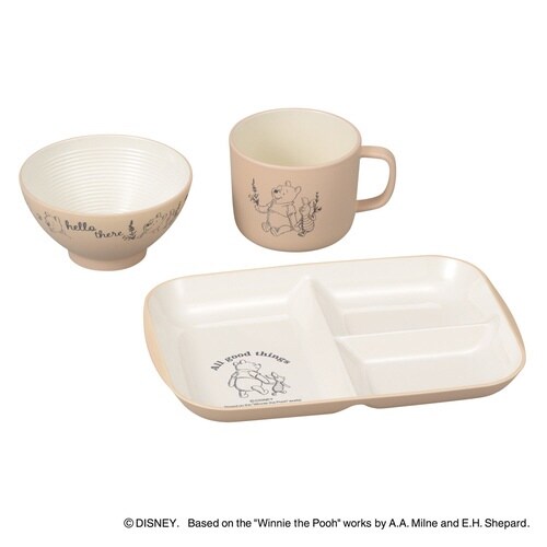 ランチプレート 茶碗 マグカップ Pooh Bee