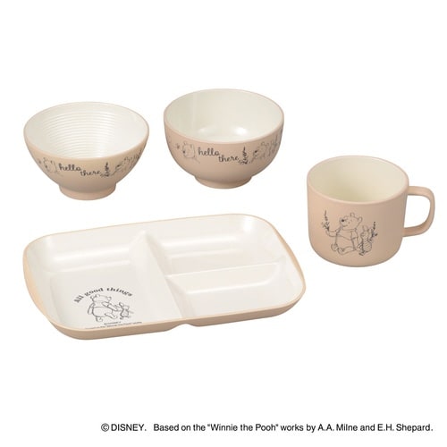 ランチプレート 茶碗 汁椀 マグカップ Pooh