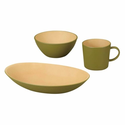earth color 食器 3点セット オリーブ