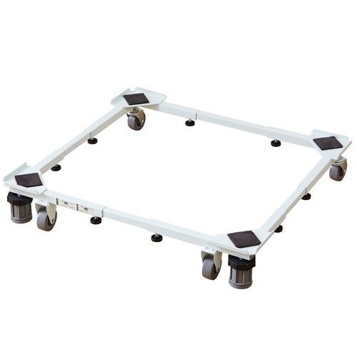 洗濯機台 角パイプ洗濯機台 キャスター付き