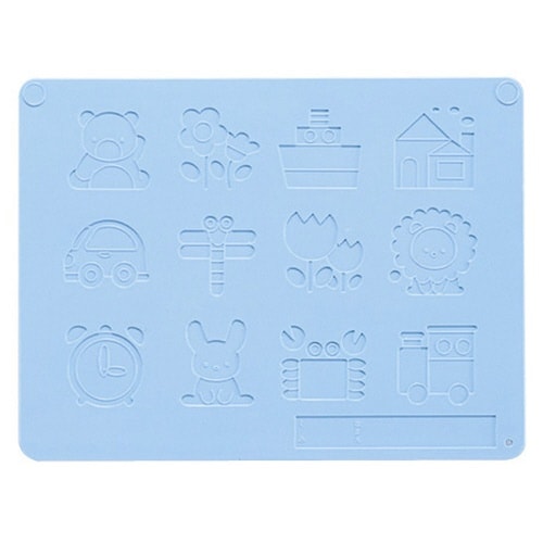 押し型付ねんど板・水色