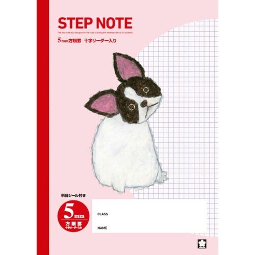 学習帳 方眼罫5ミリ レッド×10