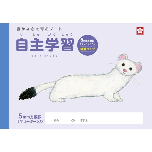 学習帳 軽量自主学習方眼罫5ミリB6×20