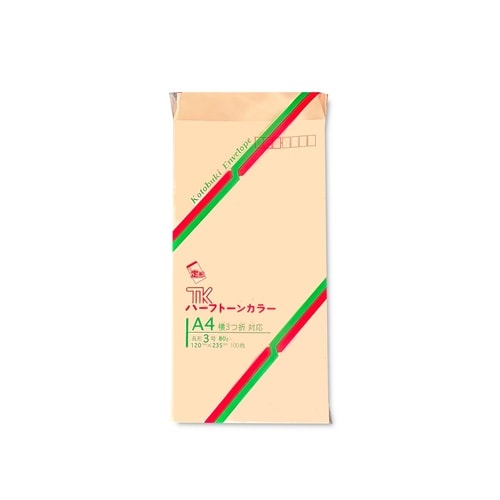 長形3 ハーフトーン ピンク 80g 03429