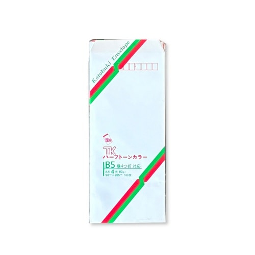 長形4 ハーフトーン アクア 80g 03440