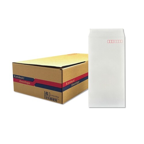 長形3 テープ付 特白ケント 80g 03487