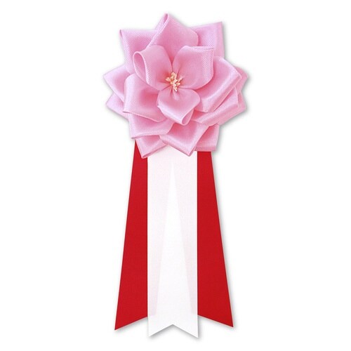 記章 バラ 中 3枚タレピンク×12