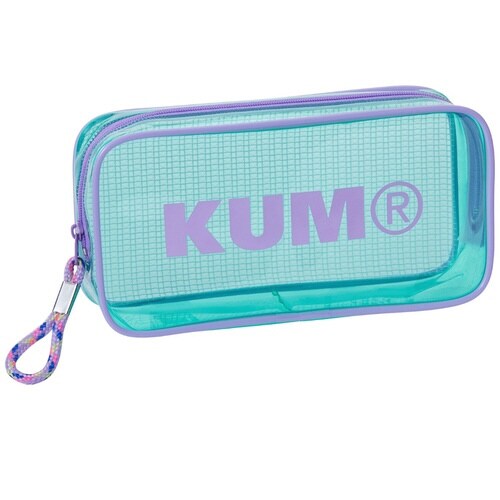 KUM クリアペンポーチ グリーン 2個