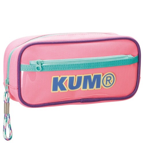 KUM カラーブロックペンポーチ ピンク 2個