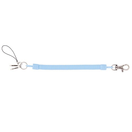 カラフルキーチェーンショートタイプライトブルー5個