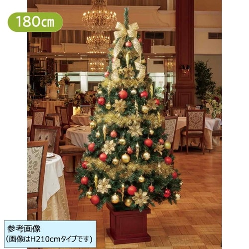 スクエアベースツリーゴールドH180×W91cm