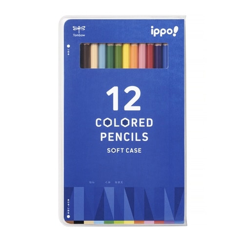 ソフトケース入色鉛筆 六角軸A01 12色