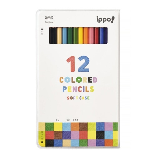 ソフトケース入色鉛筆 六角軸D01 12色