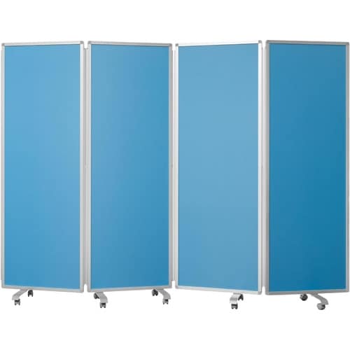 隙間のない4連スクリーン(クロス/ブルー)