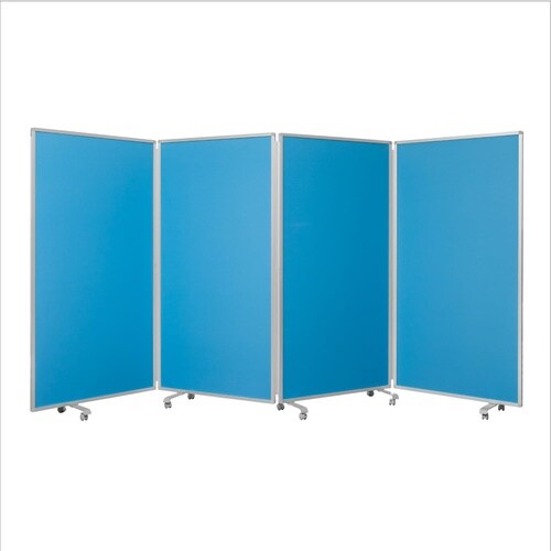 隙間のない4連スクリーン ワイド(クロス/ブルー)