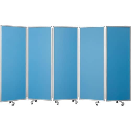 隙間のない5連スクリーン(クロス/ブルー)